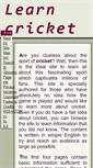 Mobile Screenshot of learn-cricket.com