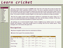 Tablet Screenshot of learn-cricket.com